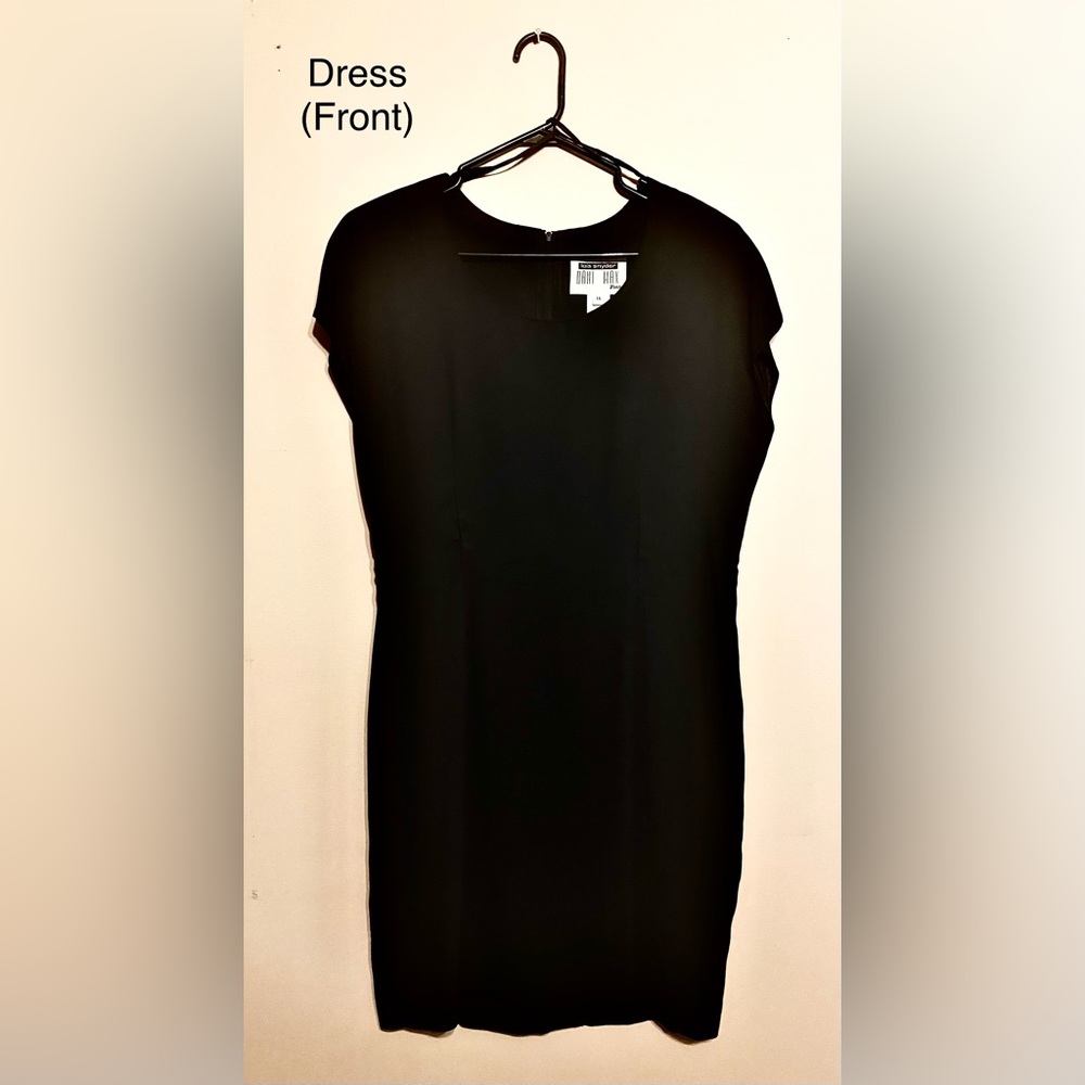 LOIS SNYDER Cap Sleeves Dress w/Tuxedo Jacket (Vintage 14 Petite)